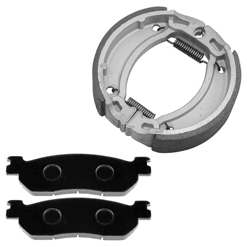 Caltric Front Brake Pads & Rear Shoes Compatible with Yamaha Tw200 Trailway 200 2000-2016