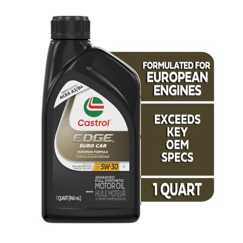 Castrol EDGE Euro 5W-30 K Advanced Full Syn Motor Oil, 1 Quart, Pack of 6 - size: 1 Quart Pack of 6
