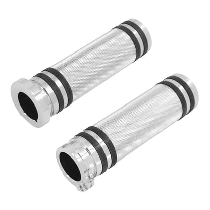 1 Inch Cable Throttle Handlebar Grips Motorcycle Hand Grips - color: #1 Chrome