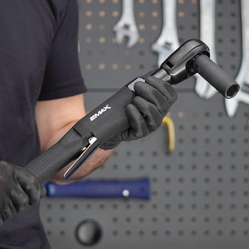 EMAX 1/2" Drive Air Ratchet, Pneumatic Mechanic Tool, 150 RPM - color: Extended Handle