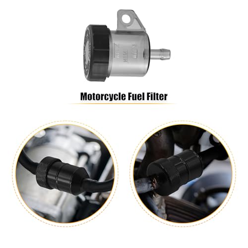 X AUTOHAUX Straight Motorcycle Master Cylinder Fluid Oil Reservoir 1 Pcs - color: Black