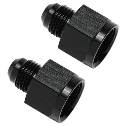 8AN Female to 6AN Male Flare Reducer Adapter Fitting Connector Aluminum Black, Pack of 2 - color: Black - 2pcs, size: 8AN Female to 6AN Male