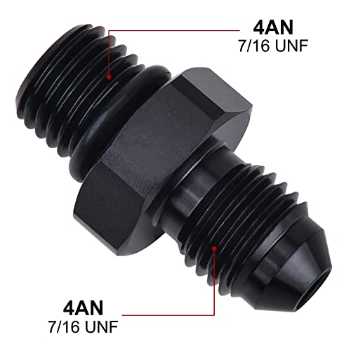 EVIL ENERGY 4AN Flare to AN4 ORB Male O-Ring 2PCS Fitting Adapter - size: 4AN ORB to 4AN