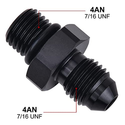 EVIL ENERGY 4AN Flare to AN4 ORB Male O-Ring 2PCS Fitting Adapter - size: 4AN ORB to 4AN