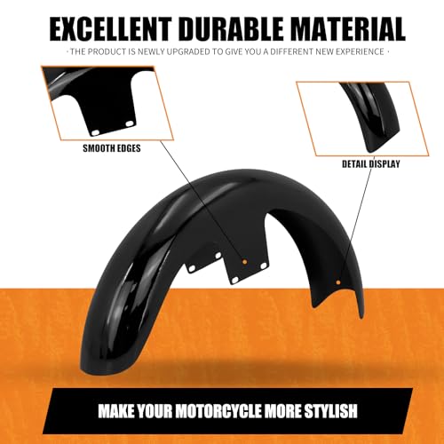 21 inch Front Fender Mudguard Fit For Harley Touring Road King FLHR Electra Glide FLHT Street Glide FLHX 2024-2025 CVO Road Glide 2023.5-2025 Gloss Black - style: Gloss Black 21inch 2024-2025
