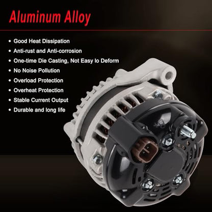 Alternator Compatible with Odyssey 2002-2004, Pilot 2003-2004 - size: Odyssey 2002-2004 3.5L