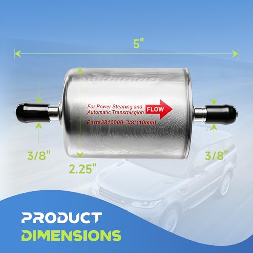3/8" Magnetic Inline Transmission Power Steering Filter Universal