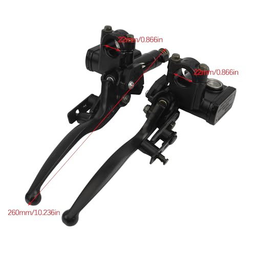 7/8" Front Back Brake Master Cylinder,22mm Handlebar Hydraulic Brake Lever Clutch Kit for ATV UTV GY6 50cc to 250cc Motorcycle Quad Dirt Mini Bike Moped TaoTao 4 Wheeler