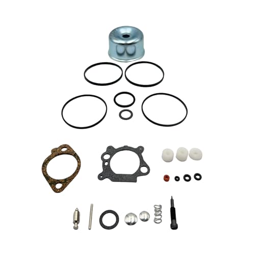 2 Set Carburetor Overhaul Repair Rebuild Kit Float Bowl Seal O Ring Gasket Kit Compatible with BS 796611 493640 398191 20-141-1 Lawn Mower Carb Kit Replace 493762 498260