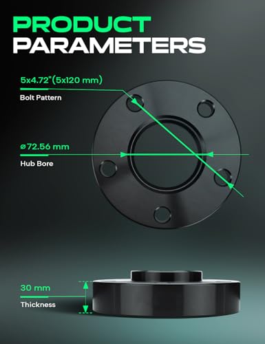 YHTAUTO 5x120 Hub Centric Wheel Spacers 30 mm for BMW - size: 30 MM Thickness, style: 4 PCS