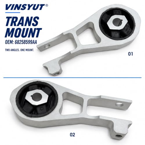 Engine & Trans Mount Kit 4PCS for Jeep Renegade 2015-17 & Fiat 500X Vinsyut - color: Jeep Renegade 2015-2017 2.4L