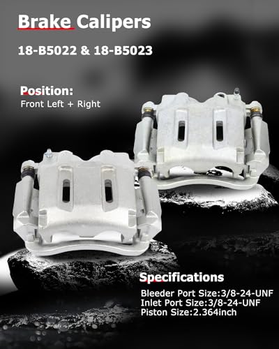 cciyu Front Left & Right Disc Brake Calipers Assembly 18-B5023 18-B5022 - size: Front[18-B5023+18-B5022]
