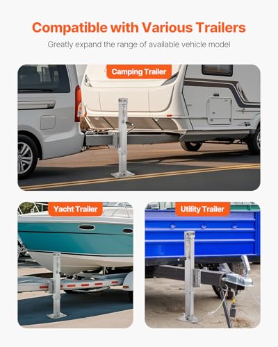 VEVOR Heavy Duty Swivel Trailer Jack, 8000 lbs Static Load Capacity, 28.5" Lift Jack Stand with Handle for RV, Horse, Utility, and Yacht Trailers - size: 8000lbs