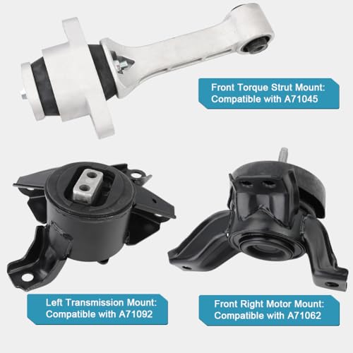Engine Motor Transmission Mount Kit Replacement for 2013-2018 Hyundai - size: 3PCS-Compatible with 2013-2018 Santa Fe Sport 2.4L