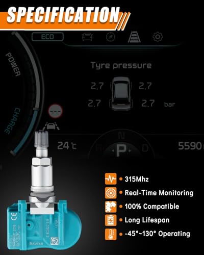 F2GZ-1A189-A 315MHz Tire Pressure Sensor for:-Ford Edge 2015-2024 - size: F2GZ1A189A(for:-Ford for:-Lincoln), style: Modern
