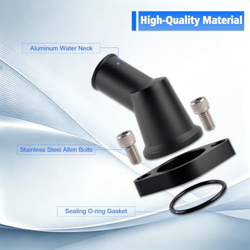 45° Swivel Water Neck Aluminum Black Thermostat Housing - color: Black, size: 45 Degrees Style1