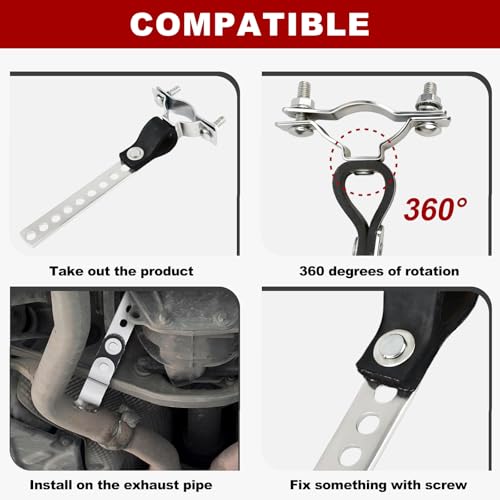 2-Pack RV Generator Muffler Hanger - size: 8 holes
