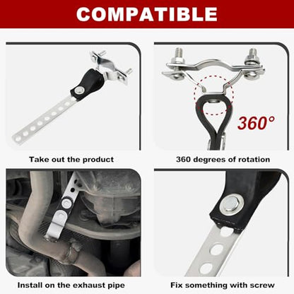 2-Pack RV Generator Muffler Hanger - size: 8 holes