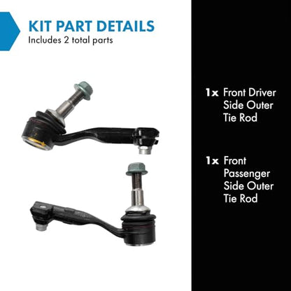 TRQ Front Outer Tie Rod Set - style: PSA27679