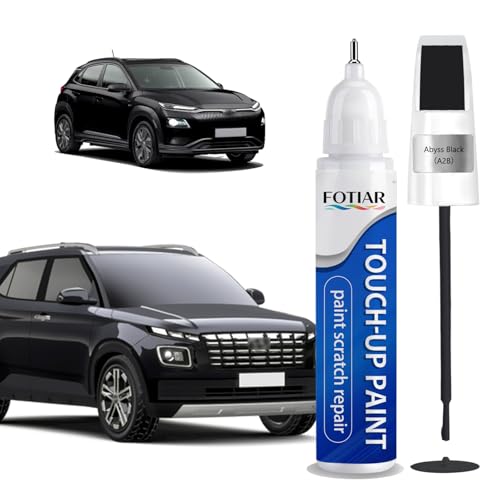 Touch Up Paint for Hyundai Abyss Black A2B Paint Code Scratch Repair - color: Abyss Black (A2B)