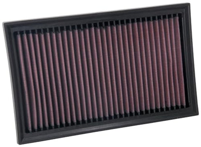 K&N High-Flow Original Lifetime Engine Air Filter: Increase Power: Premium, Washable: Compatible with 2018-2025 Volkswagen: Bora, Golf, Jetta, Taos, 33-5084