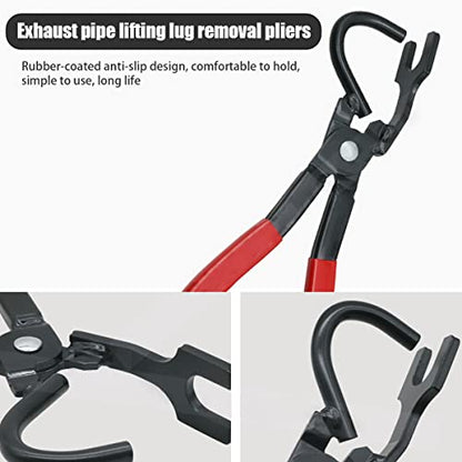 AUCELI Exhaust Hanger Removal Tool, Rubber Bracket and Exhaust Hanger Separation Hanger Removal Pliers, Muffler Hanger Removal Tool, Universal Vehicle Accessories for Car, SUV, Trunk