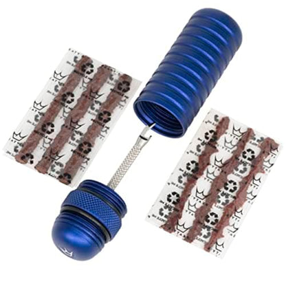 Peaty's Tubeless Bike Tyre Puncture Repair Plugger Kit - for MTB, Road & XC Bicycle Tyres - Unique Single-Sided Fork, for Rapid Puncture Repair to Fix Punctures Fast - 3X 3mm & 1.5mm Plugs - color: Navy