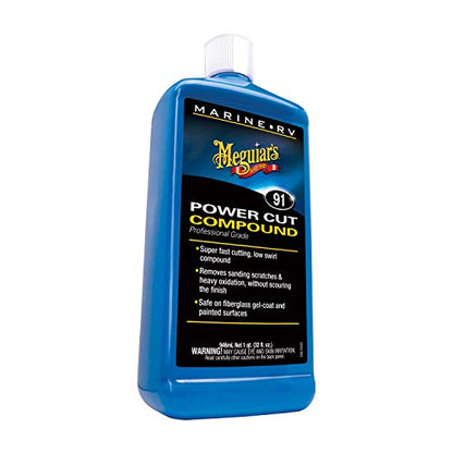 Meguiar's M91 Marine/RV Power Cut Compound, 32oz - size: 32 Fluid Ounce, style: Power-Cut Compound