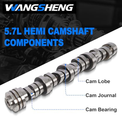 5.7 HEMI Camshaft and MDS Lifters Kit w/Timing Chain & Head Gaskets Set, Compatible with 2009-2015 Dodge Ram 1500 Durango 5.7L Hemi V8 53022263AF - color: MDS Kit w/ Timing Chain