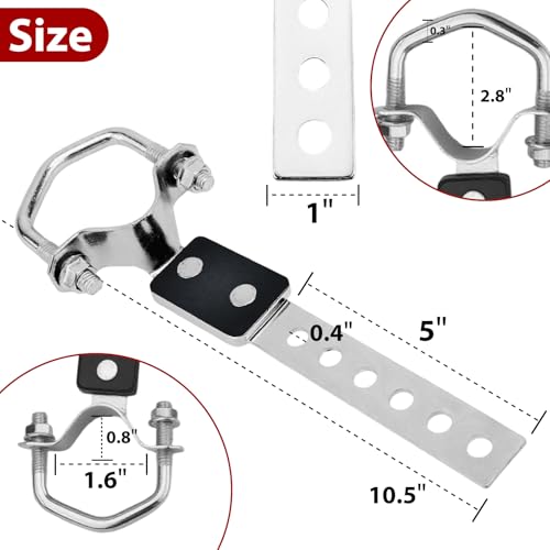 Heavy Duty Exhaust Hanger 2 Pcs Set - size: 6 holes