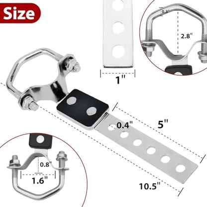 Heavy Duty Exhaust Hanger 2 Pcs Set - size: 6 holes