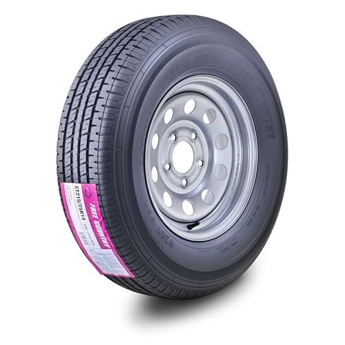 Free Country Trailer Tire Wheel ST215/75R14 8-Ply D 108N w/5X4.5 Silver Mod - size: ST215/75R14