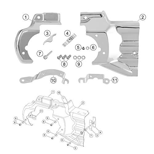 TCT-MOTORPARTS Chrome Engine Transmission Interface Cover Fits for Harley Softail 2007-2017 - color: Chrome