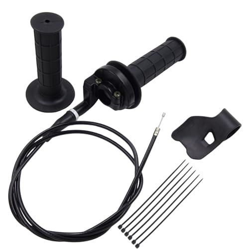 ELIFEPARTS 7/8" Throttle Accelerator Handle Grips: Compatible with 50cc, 80cc, 90cc, 110cc 125cc 140cc 150cc 200cc Dirt Bike, Mini Bike Throttle Assembly Throttle Cable and Motorcycle Throttle Assist