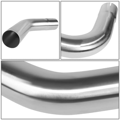 DNA MOTORING 8Pcs 2 Inches Stainless Steel DIY Custom Exhaust Tubing Mandrel Bend Pipes Straight & U-Bend Kit, Universal Fit, ZTL-20SS-8P - size: 2Inch, style: Stainless Steel