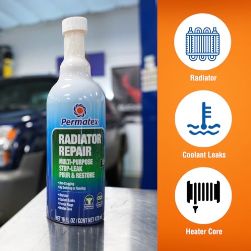 Permatex 30301 Radiator Repair - Stop Leak, 16 fl oz, Protecting Against Coolant Loss, Stopping Leaks and Seepage from Head Gaskets - style: Radiator Repair