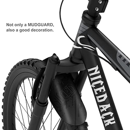 Mountain Bike Fenders, Fits 20-29 Inch MTB, 2-Piece Set - color: A-Black