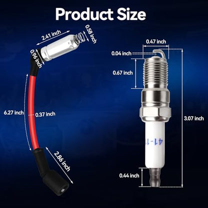41-110 Iridium Spark Plugs & M8-48322 Wires, Compatible with Chevy GMC V8 - size: Standard Plugs+Wires