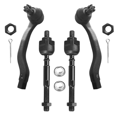 4Pcs Inner and Outer Tie Rod End for Honda Civic 1996-2000 - size: ES3331 ES3332 EV367