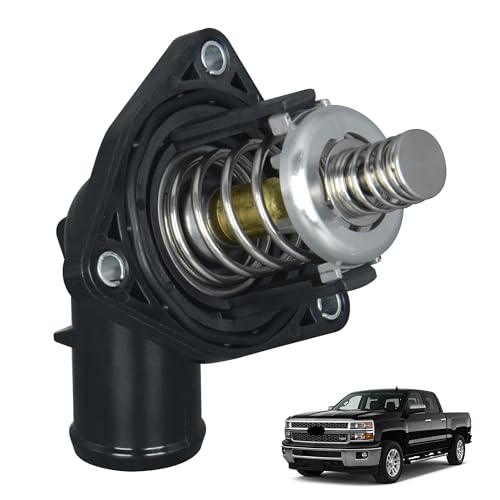12674639 Engine Coolant Thermostat Housing Assembly Compatible with Chevrolet Silverado 1500 Suburban Corvette Tahoe, GMC Sierra 1500 Yukon XL, Cadillac Escalade ESV Replace OE 15-11125