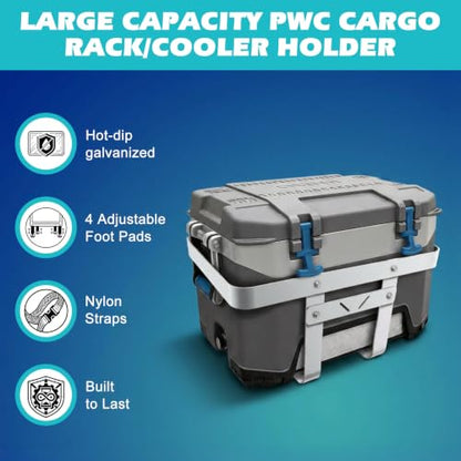 PWC Cargo Rack Cooler Rack for Jet Ski,for PWC ATV UTV with Straps
