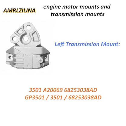 Engine Motor Transmission Mount Kit for Compass 2017-2022 - size: 2017-2022 Jeep Compass 2.4L 6 Speed