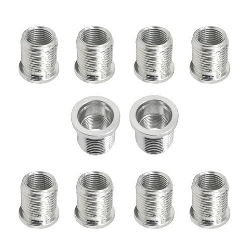 10 PCS Spark Plug Port Insert Stainless Steel 14mm #CAL389-100 - size: ten pcs