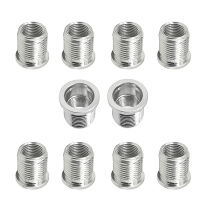 10 PCS Spark Plug Port Insert Stainless Steel 14mm #CAL389-100 - size: ten pcs
