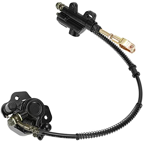 FVRITO Rear Brake Master Cylinder Caliper Assembly for 50cc 70cc 90cc 110cc 125cc Taotao Boulder B1 Coolster 3050HD 3050C 3125R Peace Chinese ATV Quad Mini 4 Wheeler Motorsports Scooter Black - color: Black