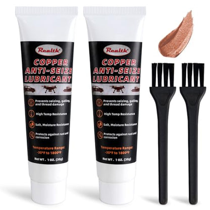 Realth Copper Anti-Seize Thread Lubricant 1 oz 2 Pack - color: Copper, size: 60g