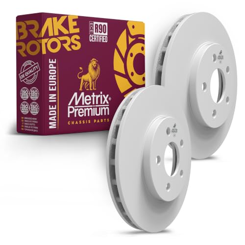 Metrix Premium Chassis Parts - 256 mm Front Coated Vented Disc Brake Rotors - size: 91968MT