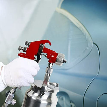 ENDOZER Professional Siphon Feed Spray Gun for Paint, Red Handle, 34 oz -1.8mm Nozzle for a Variety of Low Viscosity Paints（Red） - color: Red-1.8（Basics）