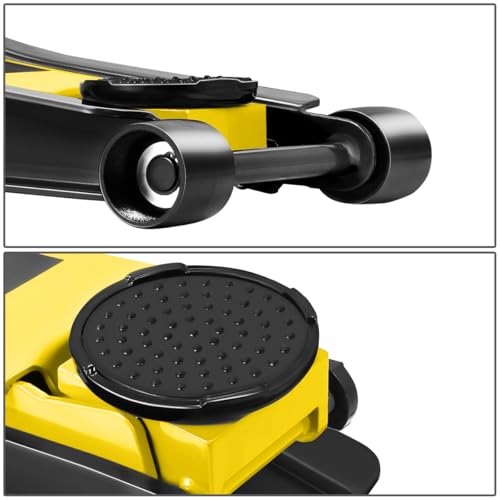 DNA Motoring Low Profile Hydraulic Trolley Service/Floor Jack, 4 Ton (8000 lbs) Capacity, Lifting Range 4.5"-20", Yellow, TOOLS-00307-YL - color: Yellow, style: 4 ton