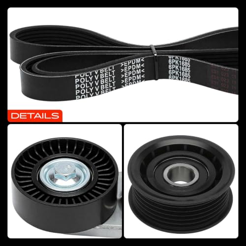 A-Premium Engine Serpentine Belt Drive Kit w/Tensioner & Idler Pulley